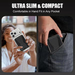 Magnetic Waistband Vegan Leather Card Bag