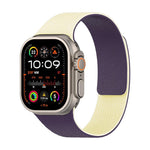 Color-blocking Litchi Texture Magnetic Silicone Watch Band, For Apple Watch 46mm / 49mm / 45mm / 44mm, For Apple Watch 42mm / 41mm / 40mm / 38mm