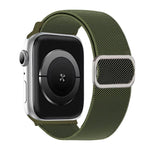 Diagonal Striped D-ring Buckle Nylon Elastic Watch Band, For Apple Watch 46mm / 49mm / 45mm / 44mm, For Apple Watch 42mm / 41mm / 40mm / 38mm