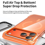 Vacuum-Sealed Transparent Airbag Magnetic Acrylic Phone Case, For iPhone 17 Pro Max, For iPhone 17 Pro, For iPhone 17