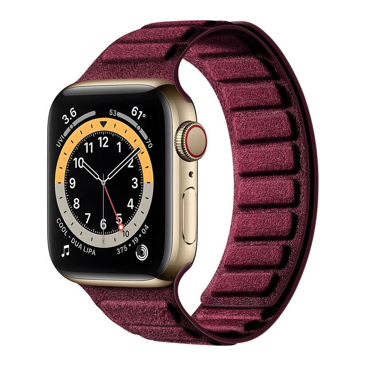 Square Magnetic Suede Watch Band, For Apple Watch 46mm / 49mm / 45mm / 44mm, For Apple Watch 42mm / 41mm / 40mm / 38mm