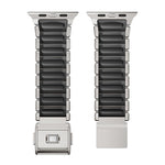 Magnetic Buckle Single-Bead Silicone Stainless Steel Watch Band, For Apple Watch 46mm / 49mm / 45mm / 44mm