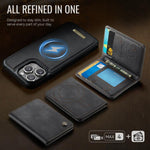 CaseMe Me80 Series Detachable Wallet Magnetic RFID Vegan Leather Phone Case, For iPhone 15 Pro Max, For iPhone 15 Pro, For iPhone 15 Plus / 14 Plus, For iPhone 15, For iPhone 14, For iPhone 14 Pro, For iPhone 14 Pro Max, For iPhone 13 Pro Max          ...
