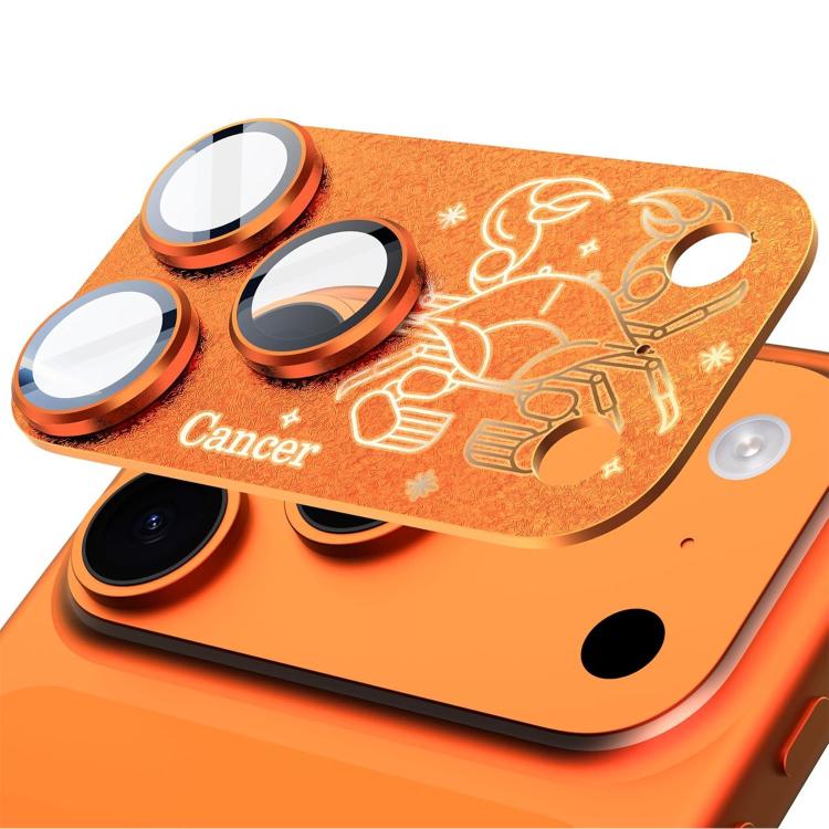 For iPhone 17 Pro Max Twelve Constellations Armor Integrated Full-Coverage Frosted Metal Camera Lens Film, Aries, Virgo, Taurus, Cancer, Capricorn, Sagittarius, Leo, Pisces, Gemini, Aquarius, Libra, Scorpio