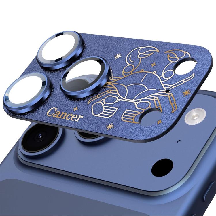 For iPhone 17 Pro Twelve Constellations Armor Integrated Full-Coverage Frosted Metal Camera Lens Film, Scorpio, Libra, Aquarius, Gemini, Pisces, Leo, Sagittarius, Capricorn, Cancer, Taurus, Virgo, Aries