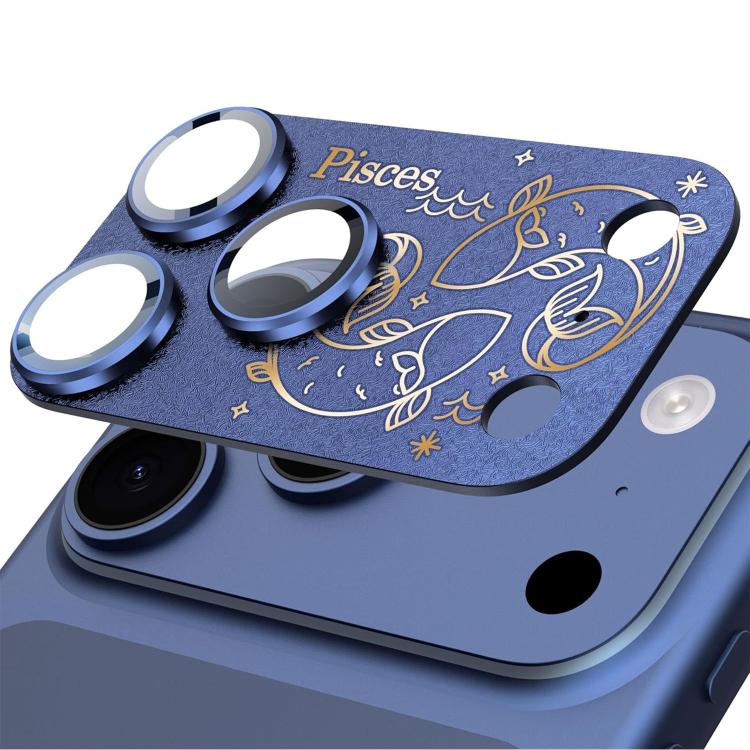 For iPhone 17 Pro Twelve Constellations Armor Integrated Full-Coverage Frosted Metal Camera Lens Film, Scorpio, Libra, Aquarius, Gemini, Pisces, Leo, Sagittarius, Capricorn, Cancer, Taurus, Virgo, Aries