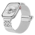 Chinese Knot Magnetic Buckle Twill Stretch Nylon Watch Band, For Apple Watch 49mm / 46mm / 45mm / 44mm, For Apple Watch 42mm / 41mm / 40mm / 38mm