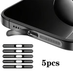 5pcs High-Density Metallic Integrated Speaker Dust Cover, For iPhone 17 Pro Max, For iPhone 17 Pro