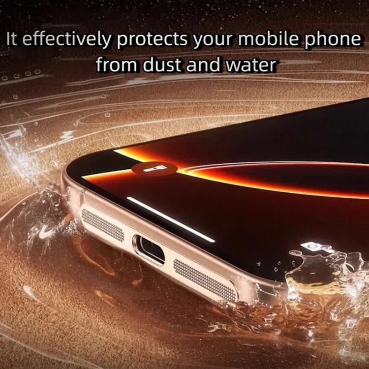 5pcs High-Density Metallic Integrated Speaker Dust Cover, For iPhone 17 Pro Max, For iPhone 17 Pro