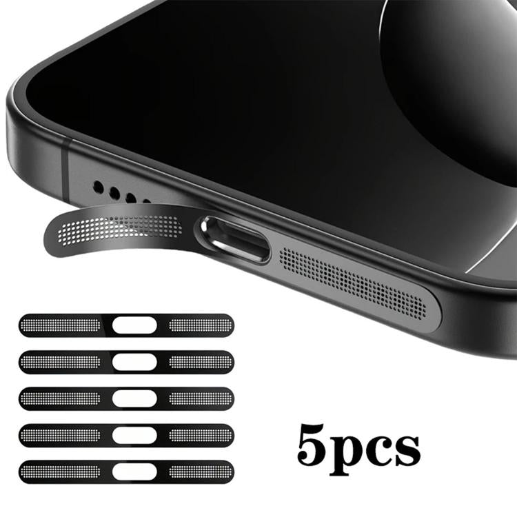 5pcs High-Density Metallic Integrated Speaker Dust Cover, For iPhone 17