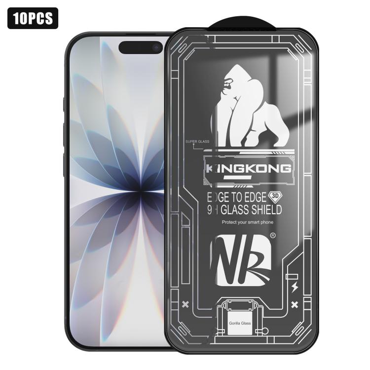 10pcs 3D Large Arc Edge Electroplated Explosion-Proof Scratch-Resistant Full-Screen HD Tempered Glass Film, For iPhone 17 Pro Max, For iPhone 17 Pro, For iPhone 17, For iPhone Air, For iPhone 16 Pro Max, For iPhone 16 Pro, For iPhone 16
