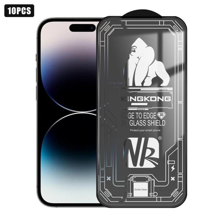 10pcs 3D Large Arc Edge Electroplated Explosion-Proof Scratch-Resistant Full-Screen HD Tempered Glass Film, For iPhone 17 Pro Max, For iPhone 17 Pro, For iPhone 17, For iPhone Air, For iPhone 16 Pro Max, For iPhone 16 Pro, For iPhone 16