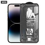 10pcs 3D Large Arc Edge Electroplated Explosion-Proof Scratch-Resistant Full-Screen HD Tempered Glass Film, For iPhone 17 Pro Max, For iPhone 17 Pro, For iPhone 17, For iPhone Air, For iPhone 16 Pro Max, For iPhone 16 Pro, For iPhone 16