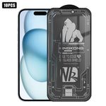 10pcs 3D Large Arc Edge Electroplated Explosion-Proof Scratch-Resistant Full-Screen 28-Degree Privacy Tempered Glass Film, For iPhone 17 Pro Max, For iPhone 17 Pro, For iPhone 17, For iPhone Air, For iPhone 16 Pro Max, For iPhone 16 Pro, For iPhone 16