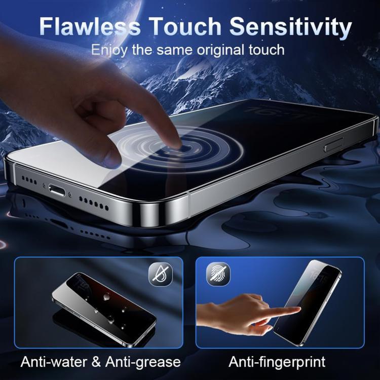 10pcs 3D Large Arc Edge Electroplated Explosion-Proof Scratch-Resistant Full-Screen 28-Degree Privacy Tempered Glass Film, For iPhone 17 Pro Max, For iPhone 17 Pro, For iPhone 17, For iPhone Air, For iPhone 16 Pro Max, For iPhone 16 Pro, For iPhone 16