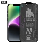 10pcs 3D Large Arc Edge Electroplated Explosion-Proof Scratch-Resistant Full-Screen 360 Privacy Tempered Glass Film, For iPhone 17 Pro Max, For iPhone 17 Pro, For iPhone 17, For iPhone Air, For iPhone 16 Pro Max, For iPhone 16 Pro, For iPhone 16