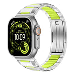 Multi-Faceted Rubber Inlaid Stainless Steel Watch Band, For Apple Watch 46mm / 49mm / 45mm / 44mm, For Apple Watch 42mm / 41mm / 40mm / 38mm