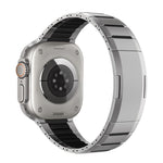 Curved Two-Tone Side-Release Stainless Steel Watch Band, For Apple Watch 49mm / 46mm / 45mm / 44mm, For Apple Watch 42mm / 41mm / 40mm / 38mm