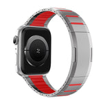 Curved Two-Tone Side-Release Stainless Steel Watch Band, For Apple Watch 49mm / 46mm / 45mm / 44mm, For Apple Watch 42mm / 41mm / 40mm / 38mm