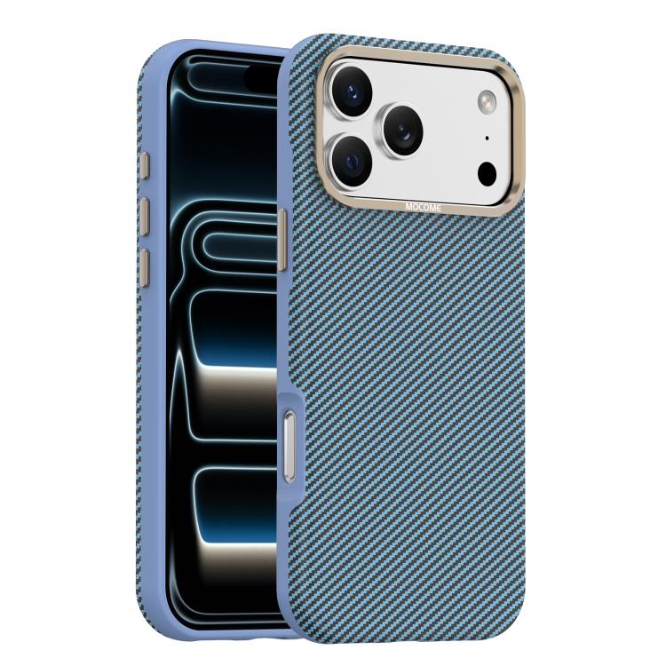Mocome Kevlar Carbon Fiber Texture Magnetic Shockproof Phone Case, For iPhone 17 Pro Max