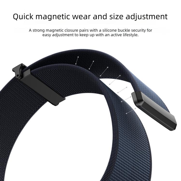 Double-Jointed Magnetic Metal-Tip Nylon Watch Band, For Apple Watch 49mm / 46mm / 45mm / 44mm, For Apple Watch 42mm / 41mm / 40mm / 38mm