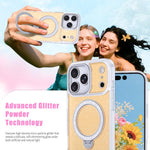 Starry Glitter Magnetic Holder Phone Case, For iPhone 17 Pro Max, For iPhone 17 Pro, For iPhone 17