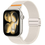 Double Magnetic Buckle Single-Stitched Nylon Watch Band, For Apple Watch 49mm / 46mm / 45mm / 44mm, For Apple Watch 42mm / 41mm / 40mm / 38mm
