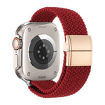 Metal Buckle Magnetic Clasp Nylon Woven Watch Band, For Apple Watch 49mm / 46mm / 45mm / 44mm, For Apple Watch 42mm / 41mm / 40mm / 38mm
