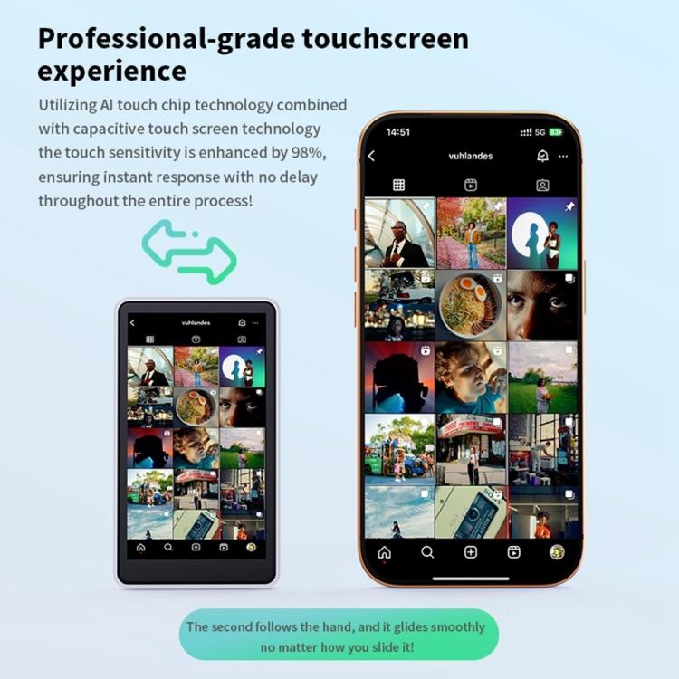 TP01 For Phone Photography Magnetic Selfie Display Screen 4.02 Inch Touchscreen Screen