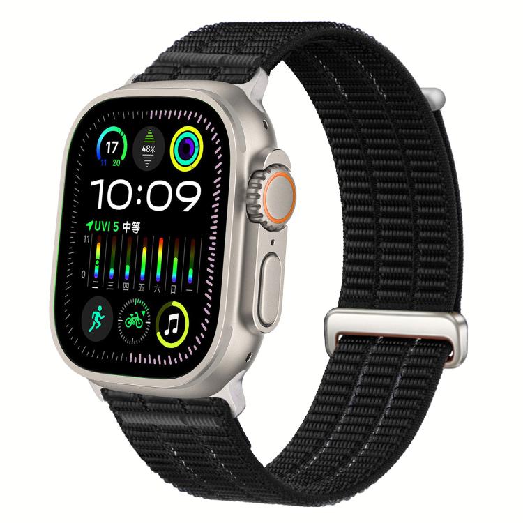 Double-Link Cloud-Feel Breathable Nylon Loop Metal Head Watch Band, For Apple Watch 46mm / 49mm / 45mm / 44mm, For Apple Watch 42mm / 41mm / 40mm / 38mm