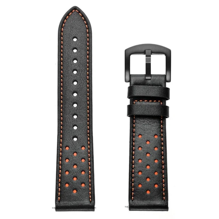 For Apply Samsung Galaxy Watch Active 22mm Leather Eyelet Sport Strap