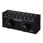 B027 6 input 2 output or 2 input 6 output audio signal source selection switcher 3.5mm interface