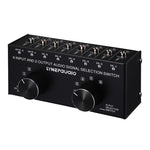 B027 6 input 2 output or 2 input 6 output audio signal source selection switcher 3.5mm interface