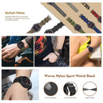 For Samsung Galaxy Watch Active 18mm S3 Nylon Three-ring Strap, For Samsung Galaxy Watch Active 2 18mm / Gear S3
