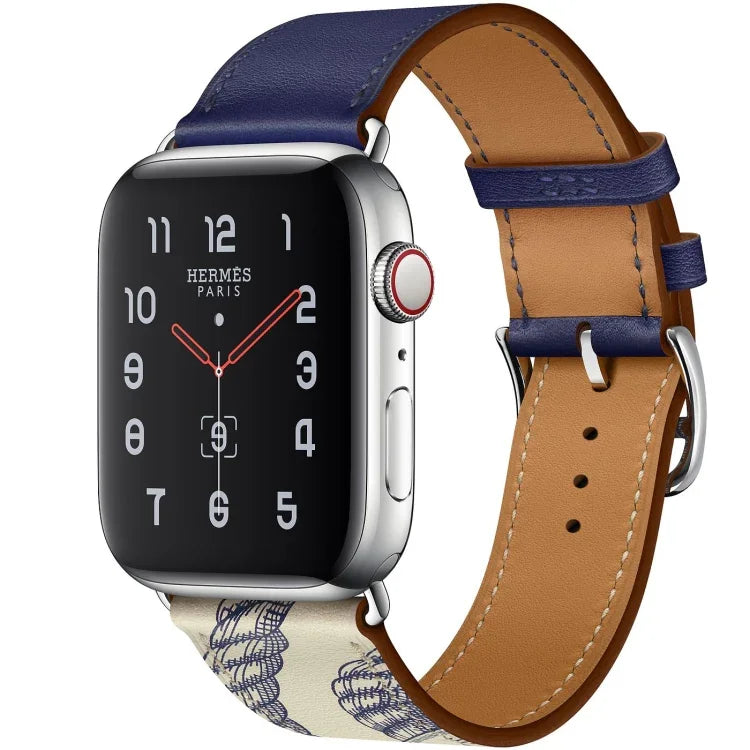For Apple Watch 3 / 2 / 1 Generation 38mm Universal Silk Screen Psingle-ring Watchband