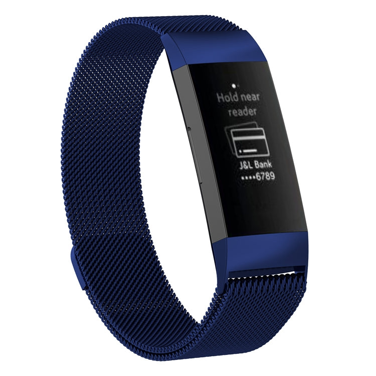 Stainless Steel Magnet Wrist Strap for FITBIT Charge 4 / 3，Small Size: 190x18mm, Size：190x18mm