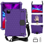 Honeycomb Design EVA + PC Four Corner Anti Falling Flat Protective Shell With Straps, For iPad Pro 11 2020