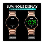 SKMEI 1550 Simple and Stylish LED Touch Screen Men  Watch Waterproof Stainless Steel With Electronic Watch