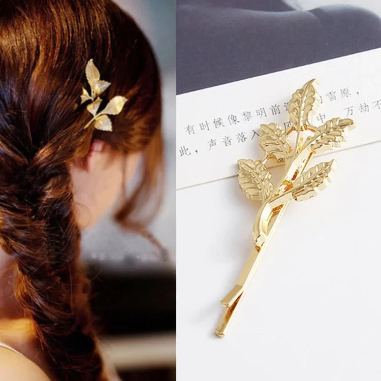 2 PCS Best Gift for Women Hair Clip Bright Hairpin Simple Hair Styling Accessories