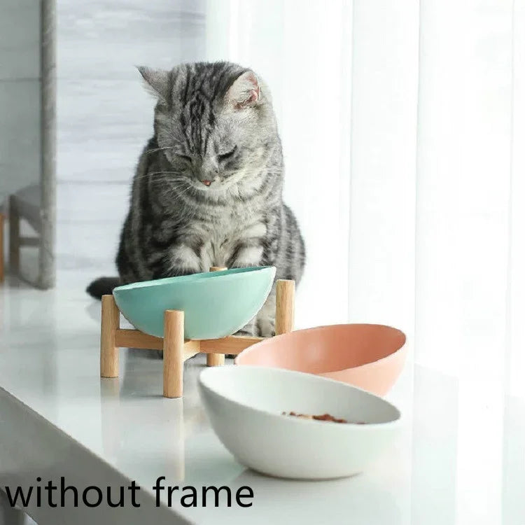 Cat Dog Food Bowl Pet Ceramic Bowl, 15cm/300ml Bowl, 18cm/600ml Bowl