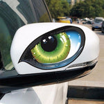 5 Pairs D 601 3D Stereo Reflective Cat Eyes Car Sticker Car Auto Side Fender Eye Stickers Adhesive Creative Rearview Mirror Decal, 12x7.5cm, Cat Eyes 12x7.5cm