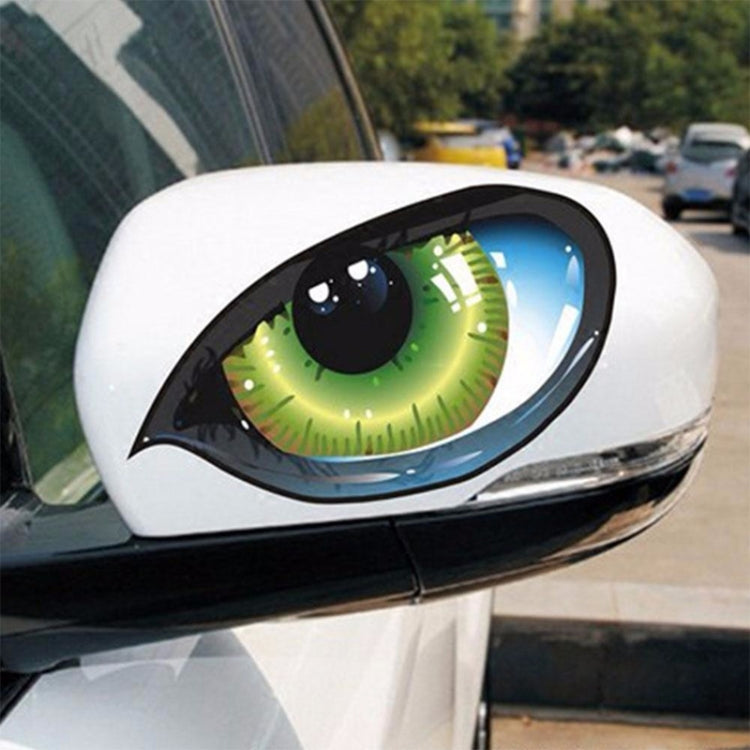 5 Pairs D 601 3D Stereo Reflective Cat Eyes Car Sticker Car Auto Side Fender Eye Stickers Adhesive Creative Rearview Mirror Decal, 12x7.5cm, Cat Eyes 12x7.5cm