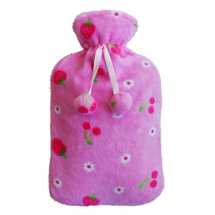 Hot Water Bottle Solid Color Knitting Cover (Without Hot Water Bottle) Water-filled Hot Water Soft Knitting Bottle Velvet Bag