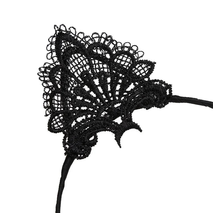 Women Lace Lovely Cat Ear Hairband Head Chain