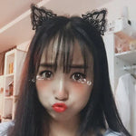 Women Lace Lovely Cat Ear Hairband Head Chain