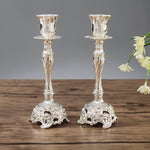 Two PCS/Set Sapphire Single Candle Light Dinner Candle Holder Decoration Wedding Candle Holder, 7.6X7.6X18.8cm