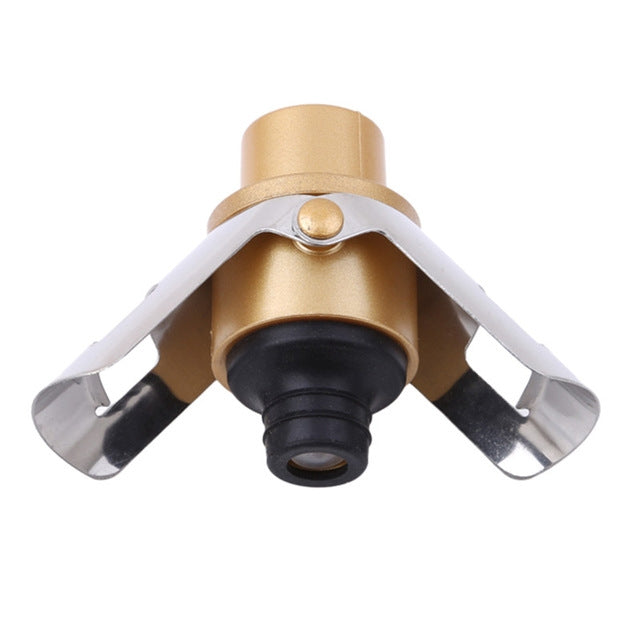 Push-button Stainless Steel Pumping Champagne Stopper Sparkling Champagne Snap Wing Vacuum Wine Stopper, 2 PCS  Push-button Wine Bottle Stopper(Black), 2 PCS  Push-button Wine Bottle Stopper(Gold), 2 PCS  Push-button Wine Bottle Stopper(Silver)