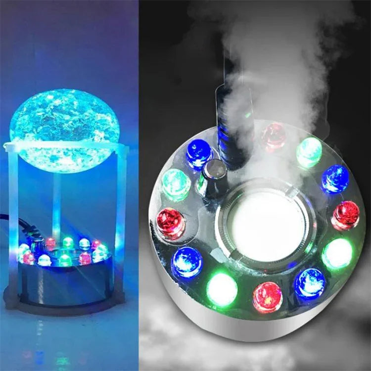 Fountain Fish Tank Ultrasonic Portable Atomizer, US Plug, Atomizer 12 Lamp Plastic, Atomizer without Lamp Metal, Atomizer without Lamp Plastic
