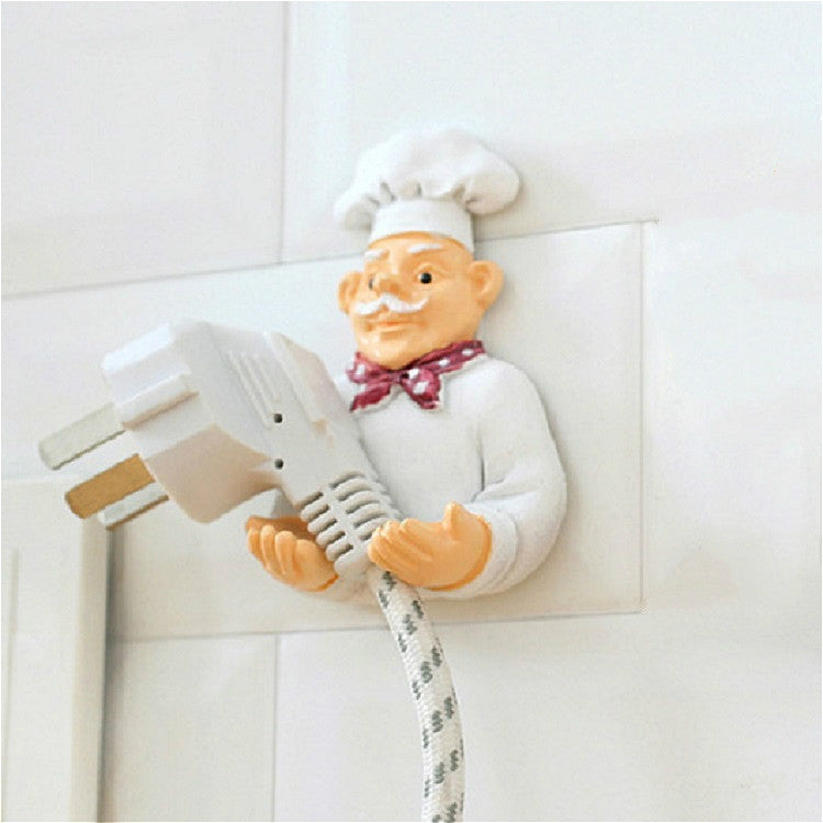 Cute Wall Self Adhesive Plug Resin Hook Kitchen Rack, Foot Drag, Hand Drag