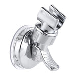 Shower Head Handset Holder Chrome Bathroom Wall Mount Adjustable Suction Bracket, Fully Plated